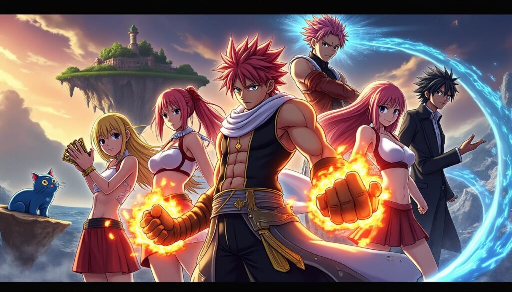 découvrez les principaux personnages de fairy tail, des héros et magiciens incontournables qui donnent vie à cet univers magique et captivant.