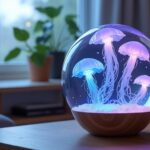 découvrez notre lampe d'ambiance led avec méduses flottantes, idéale pour une décoration apaisante et relaxante qui transforme votre intérieur en un havre de paix.