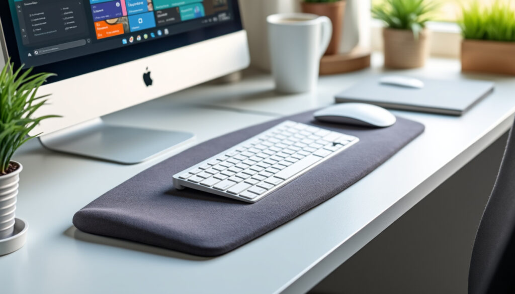 découvrez notre repose poignet clavier ergonomique conçu pour offrir un confort optimal et réduire la fatigue lors de vos sessions de travail prolongées.