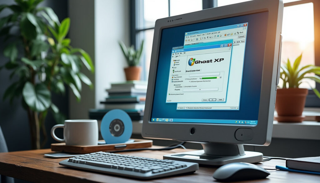 guide rapide pour l'installation et l'utilisation de ghost xp sous windows xp, facilitant la sauvegarde et la restauration de votre système.